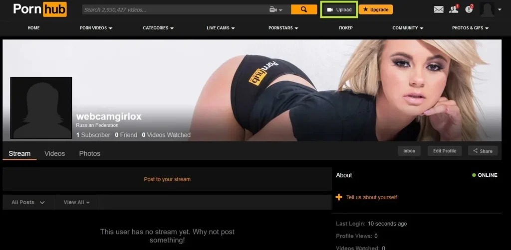 How to upload your photos&videos on PornoHub