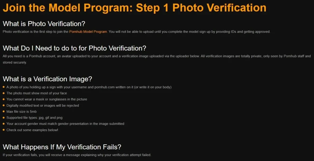 Verification of a model. Making a personal photo